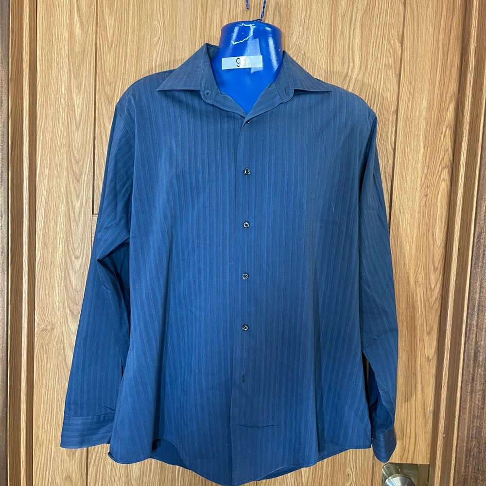 Men's Blue Striped Shirt